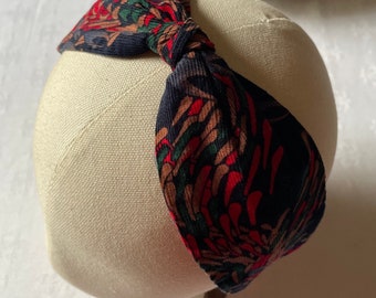Corduroy turban headband / ladies stylish Alice band/ corduroy hairband/ fabric headband/ knotted headband/