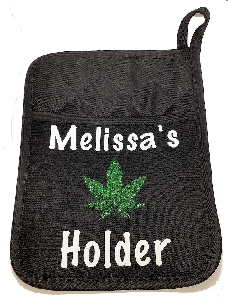 Funny Weed, Cannabis, Pocket Pot Holder Personalized Fun Gift Made to