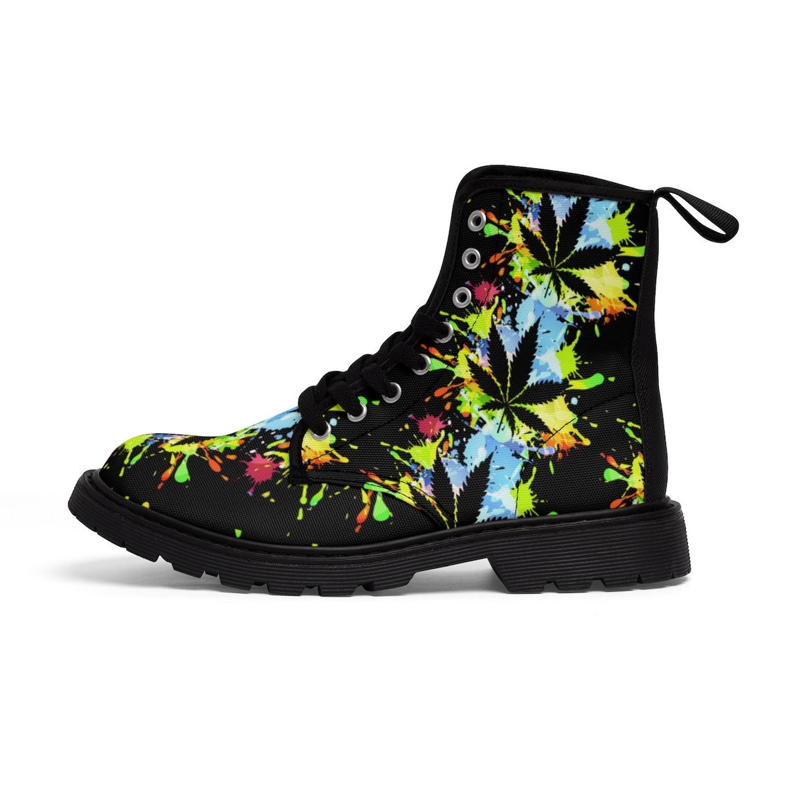 Marijuana Weed Cannabis Women's Canvas Boots Hiking - Etsy