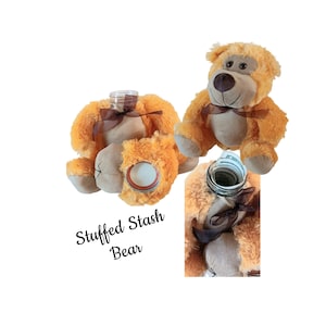 Stuffed Stash Bear Jar - Secret Hideaway - Adults & Kids, Money, Jewelry, Smoke Accessories 13 inches Tall