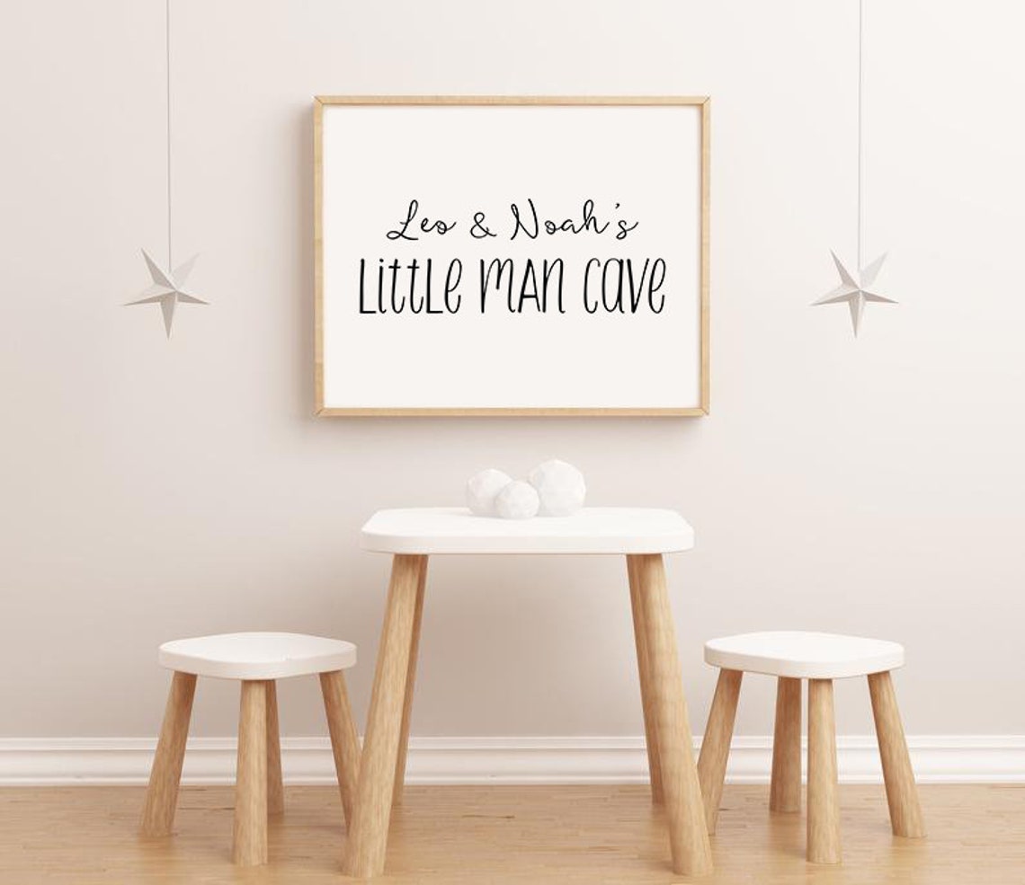 Little Man Cave Printable Poster Boys Room Decor Kids Room - Etsy