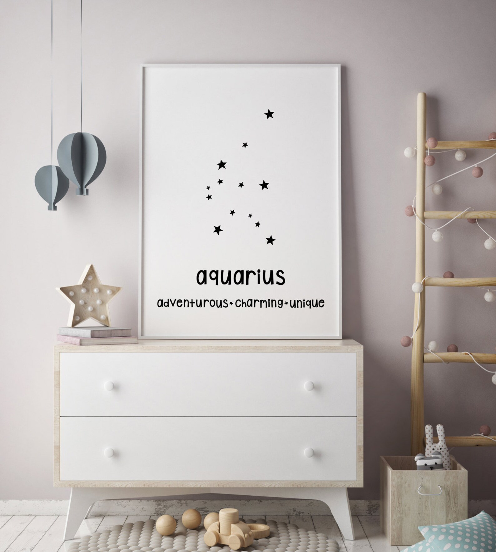 Aquarius Zodiac Constellation Printable Constellation Print - Etsy