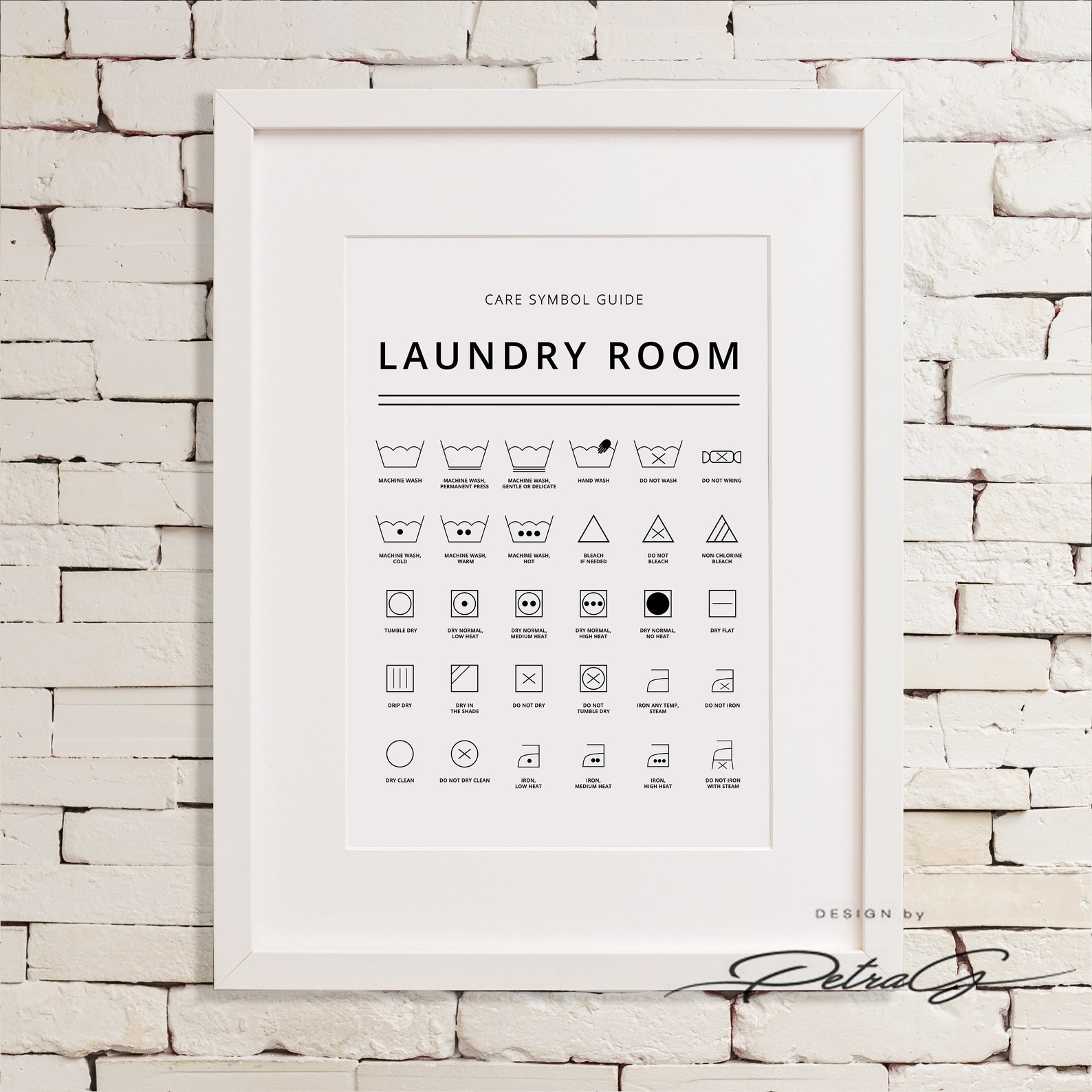 Laundry Room Set of Two Prints Printable Art Laundry Wall - Etsy