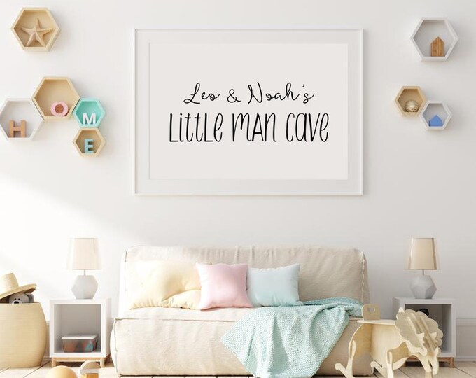 Little Man Cave Printable Poster Boys Room Decor Kids Room - Etsy