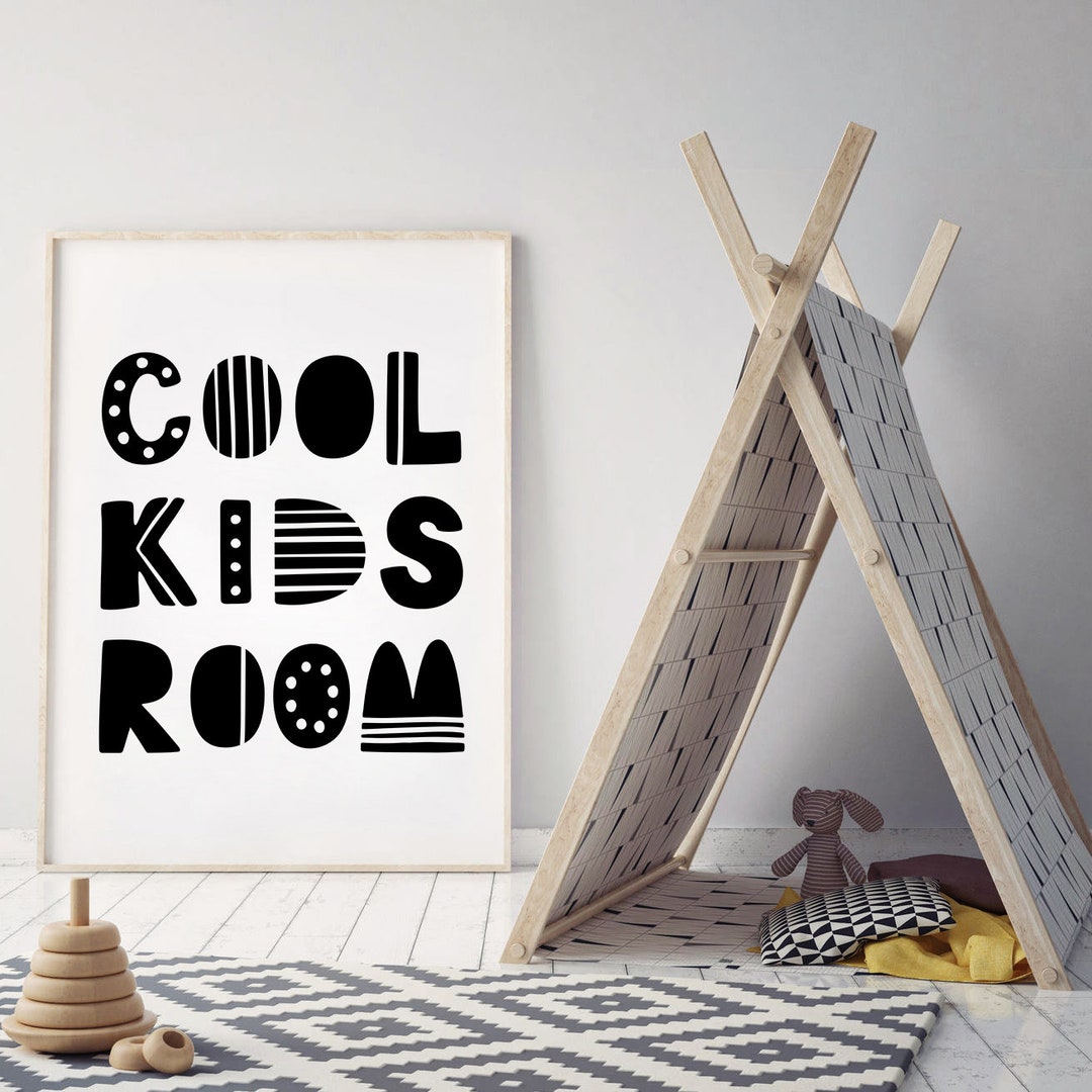 Cool Kids Room Printable Art, Scandinavian Kids Poster, Kids Room Sign ...