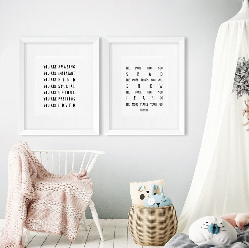 You Are Amazing Nursery Wall Art Kids Wall Art Nursery Etsy