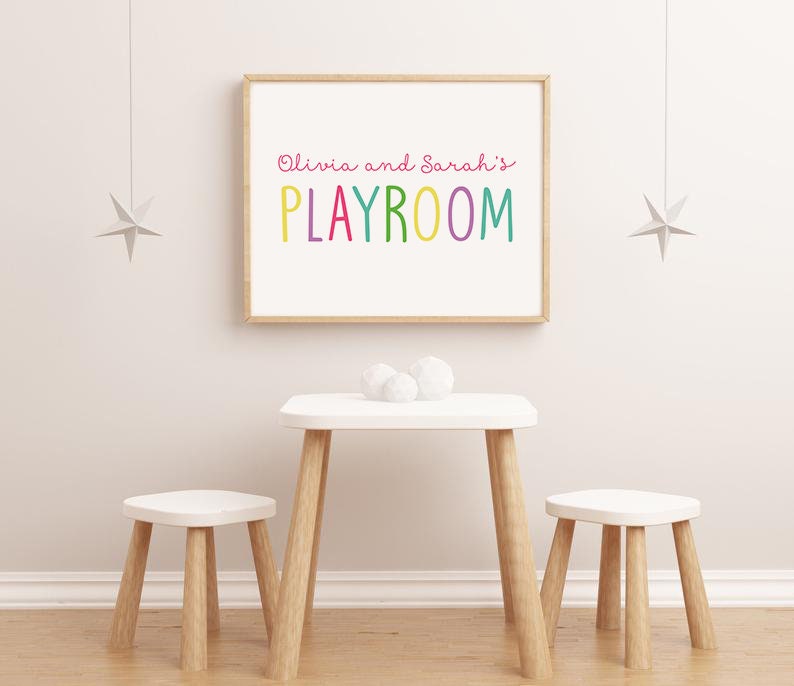 Set of 3 Playroom Printables Girls Room Decor Sisters Wall Etsy