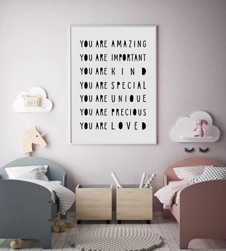 You Are Amazing Nursery Wall Art Kids Wall Art Nursery Etsy