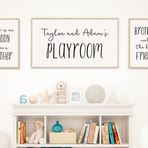 Personalized Playroom Printable Poster, Brothers Shared Room Poster, Playroom Decor, Playroom Sign, Kids Room Decor, Boys Wall Art