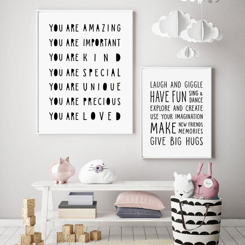 You Are Amazing Nursery Wall Art Kids Wall Art Nursery Etsy