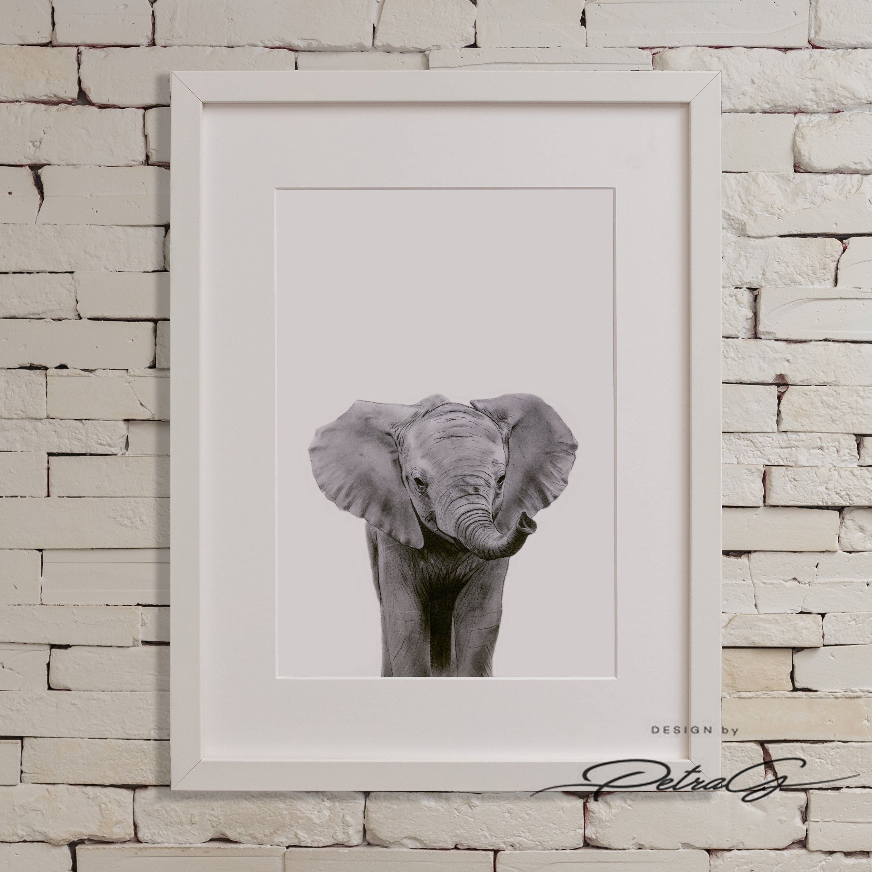 Baby Elefant Kinderzimmer Tier Poster Safari Thema Elefant - Etsy