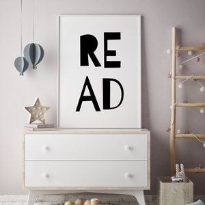 Read Poster, Read Sign, Playroom Printable, Playroom Decor, Nursery ...