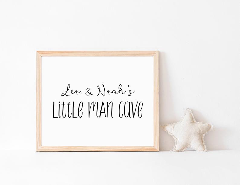 Little Man Cave Printable Poster Boys Room Decor Kids Room - Etsy