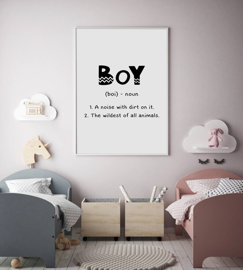 Boy Definition Printboys Wall Art Definition Print Quote Etsy