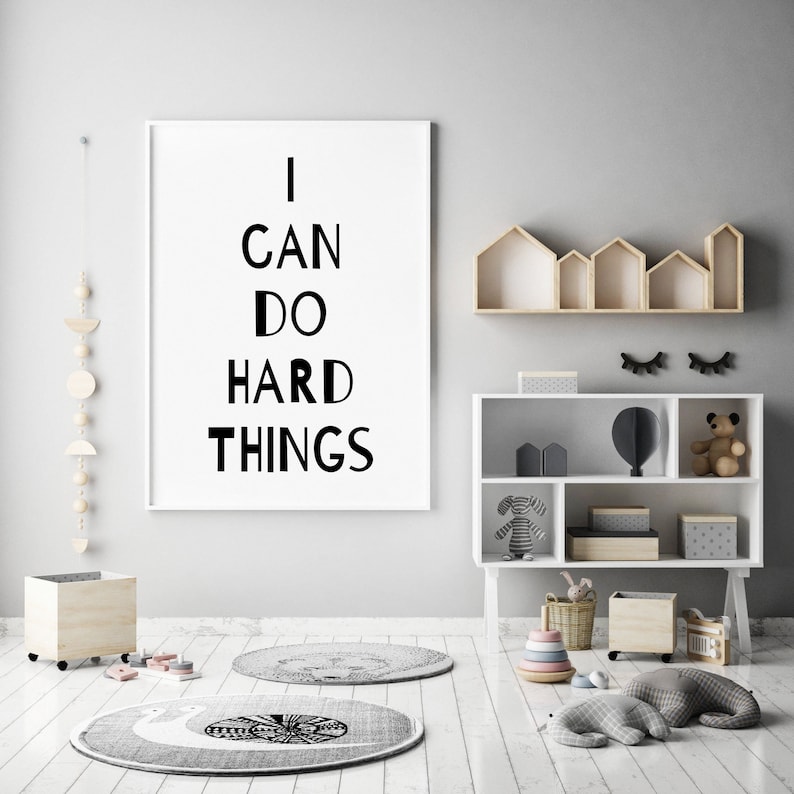 I Can Do Hard Things Printable Poster Printable Wall Art | Etsy
