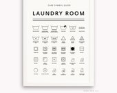 Laundry Room Symbols Print Printable Art Laundry Wall Decor - Etsy