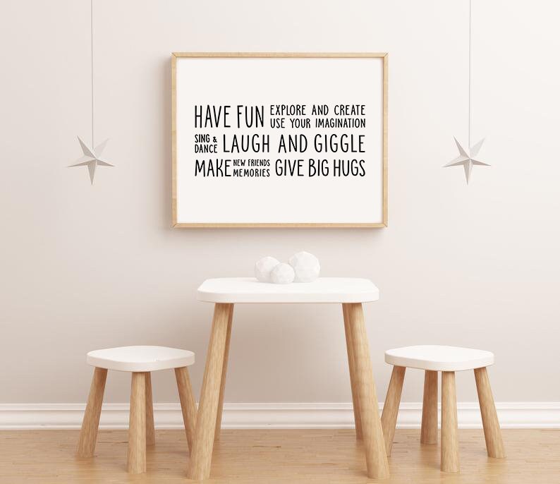 Playroom Wall Decorplayroom Printables Playroom Posters Etsy