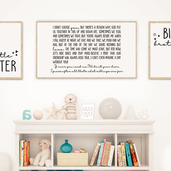 Sister & Brother Wall Decor Etsy