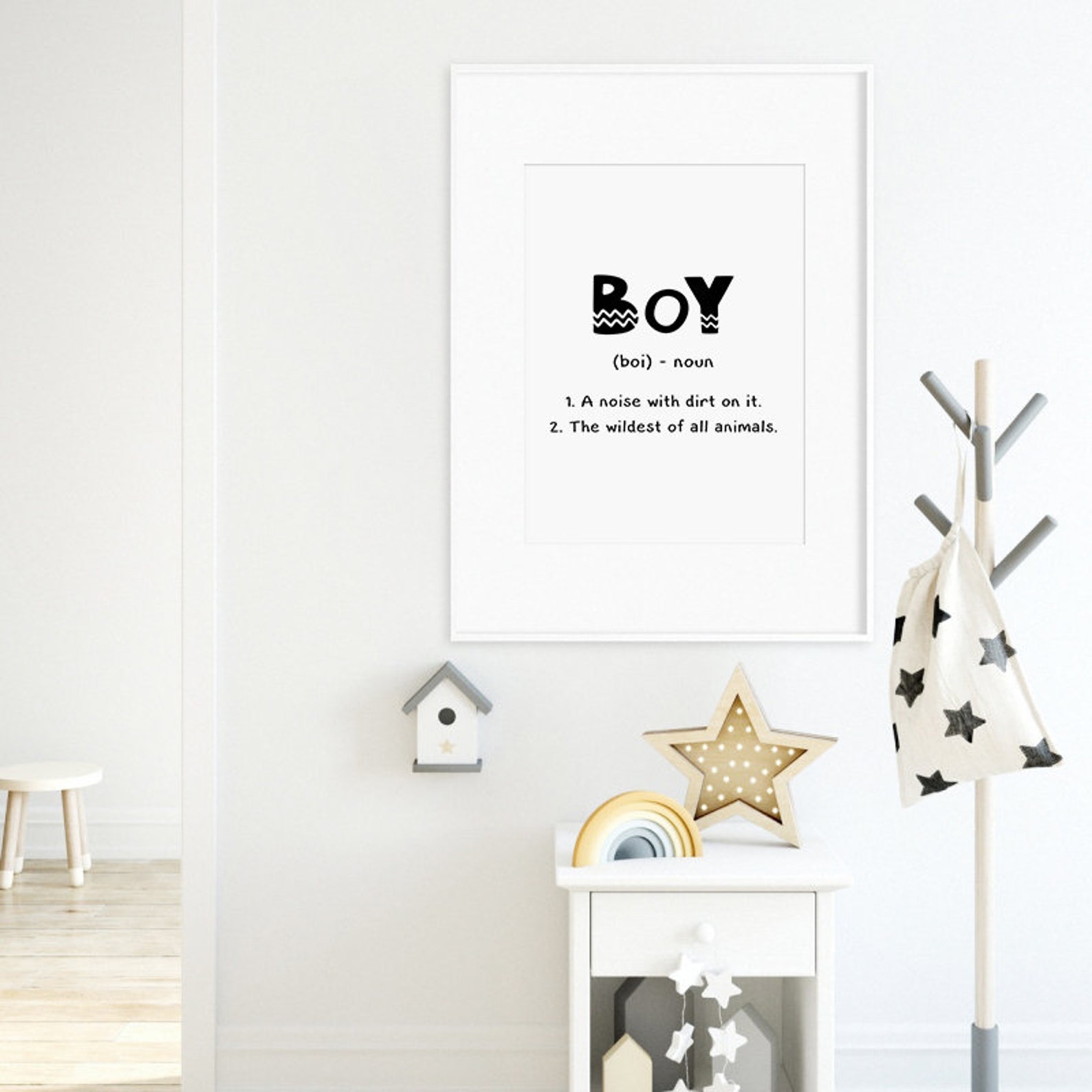 Boy Definition PrintBoys Wall Art Definition Print Quote Etsy