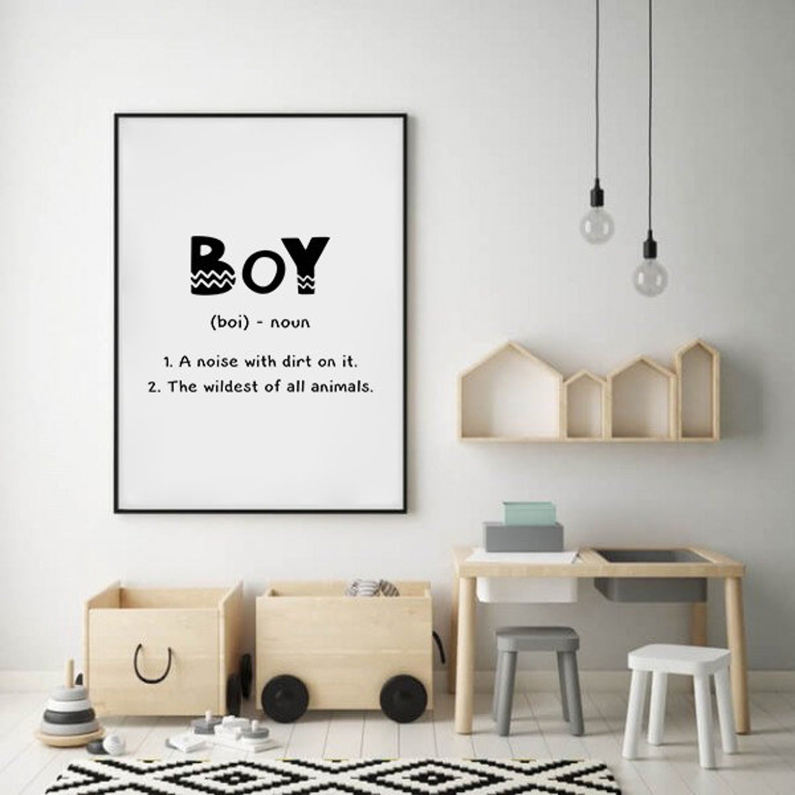 Boy Definition PrintBoys Wall Art Definition Print Quote Etsy