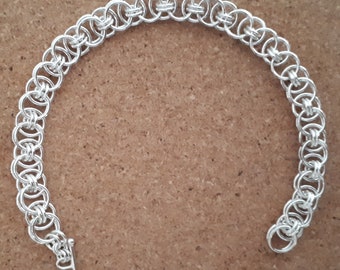 Argentium Helm Chain Maille Bracelet