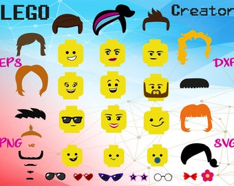 Download Clip Art Art Collectibles Brick Family Digital File Legoland Vacation Birthday Party Mix Match To Print Or Cut Your Custom Design For T Shirt