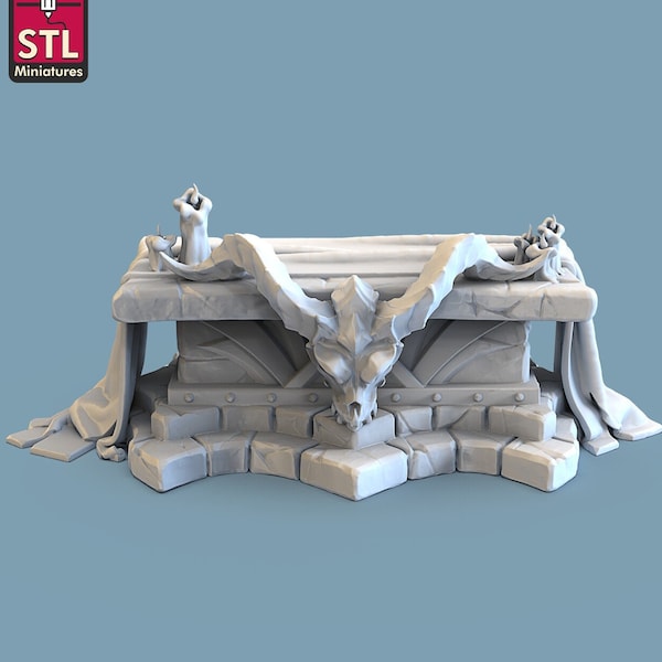 Altar/Throne/Pedestal/Spell book - Tabletop Terrain | Scatter Terrain | Miniatures Terrain | Dungeons and Dragons | Pathfinder