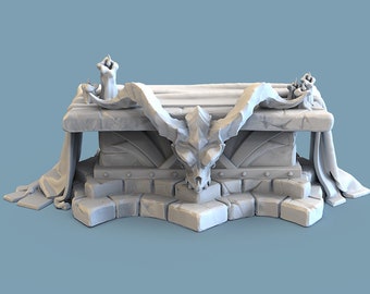 Altar/Throne/Pedestal/Spell book - Tabletop Terrain | Scatter Terrain | Miniatures Terrain | Dungeons and Dragons | Pathfinder