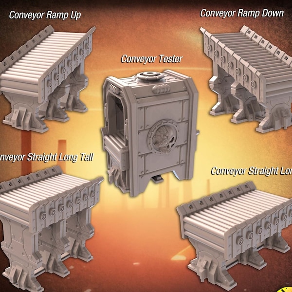 Sci-Fi Factory Terrain Set 3 | Science Fiction Terrain | Cyberpunk Factory Terrain | Futuristic Factory | Machinery Terrain | RPG | 32mm