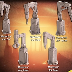 Sci-Fi Factory Terrain Set 1 | Science Fiction Terrain | Cyberpunk Factory Terrain | Futuristic Factory | Machinery Terrain | RPG | 32mm