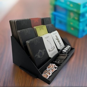 Board Game Manager - Deck Holder - Organize and Manage Your Large Scale Board Games with Multiple Decks and Tokens - Card Holder/Organizer