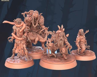 Swamp Zombie Miniature Set | Decayed Zombie | Undead | Curse of Strahd | 32mm | RPG | Dungeons and Dragons | 5e DnD | Pathfinder