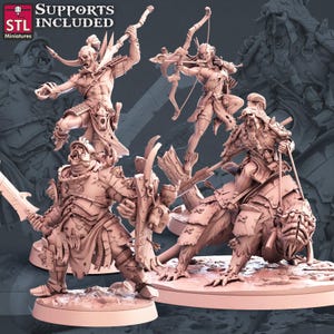 Orc Miniature Set: 32mm Resin Orc Warriors for D&D