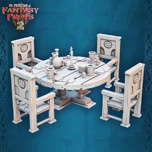Tavern Miniature Set 2: 32mm Resin Inn - DnD Tabletop Terrain, D&D, Pathfinder