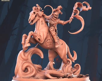 Spectral Horseman | Skeleton Knight | Zombie Knight | Revenant | Undead | Curse of Strahd | 32mm | RPG | Dungeons and Dragons | Pathfinder