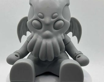 Alazif Mini Cthulhu Figure - Miniature Paint Brush Holder/Organizer - Al - Tiny Great Old One - Chibi Cthulhu