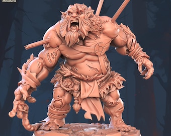 Zombie Troll Miniature Set: 32mm Scale, D&D RPG Figure