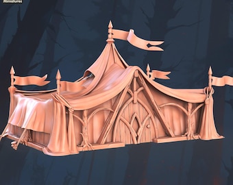 Tienda de Guerra Élfica: Miniatura de Resina, Dungeons and Dragons, D&D, Pathfinder, 32 mm