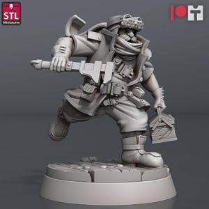 Airship Miniatures Set - Airship Boat Crew - Sailors - Seamen - Mechanic - Halfling - Pirate RPG Minis | Dungeons and Dragons | 5e