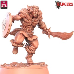 Rangers of Shadow Deep Companion Miniatures, 32mm Resin, DnD Mini, Archer, Barbarian, Guardsman, Tracker, Savage, Recruit