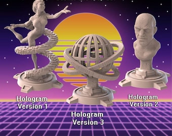 Cyberpunk Terrain Set 2 | Cyberpunk Hologram Terrain | Cyberpunk Retro Art Terrain | Science Fiction Terrain | Space Terrain | RPG | 32mm