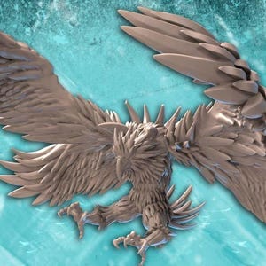 Frost Phoenix | Giant Ice Bird | Giant Bird Miniature | Flying Creature Multiple Sizes | Tundra Terrors| Ice Phoenix | Roc | DnD | 32mm