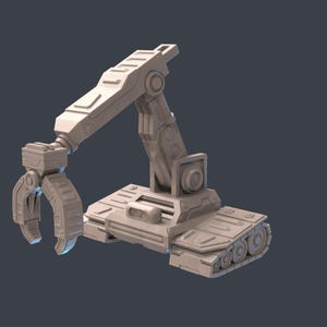 Spaceport Terrain Set 1: Sci-Fi Terrain, 32mm Scale, ABS-Like Resin, Cyberpunk RPG
