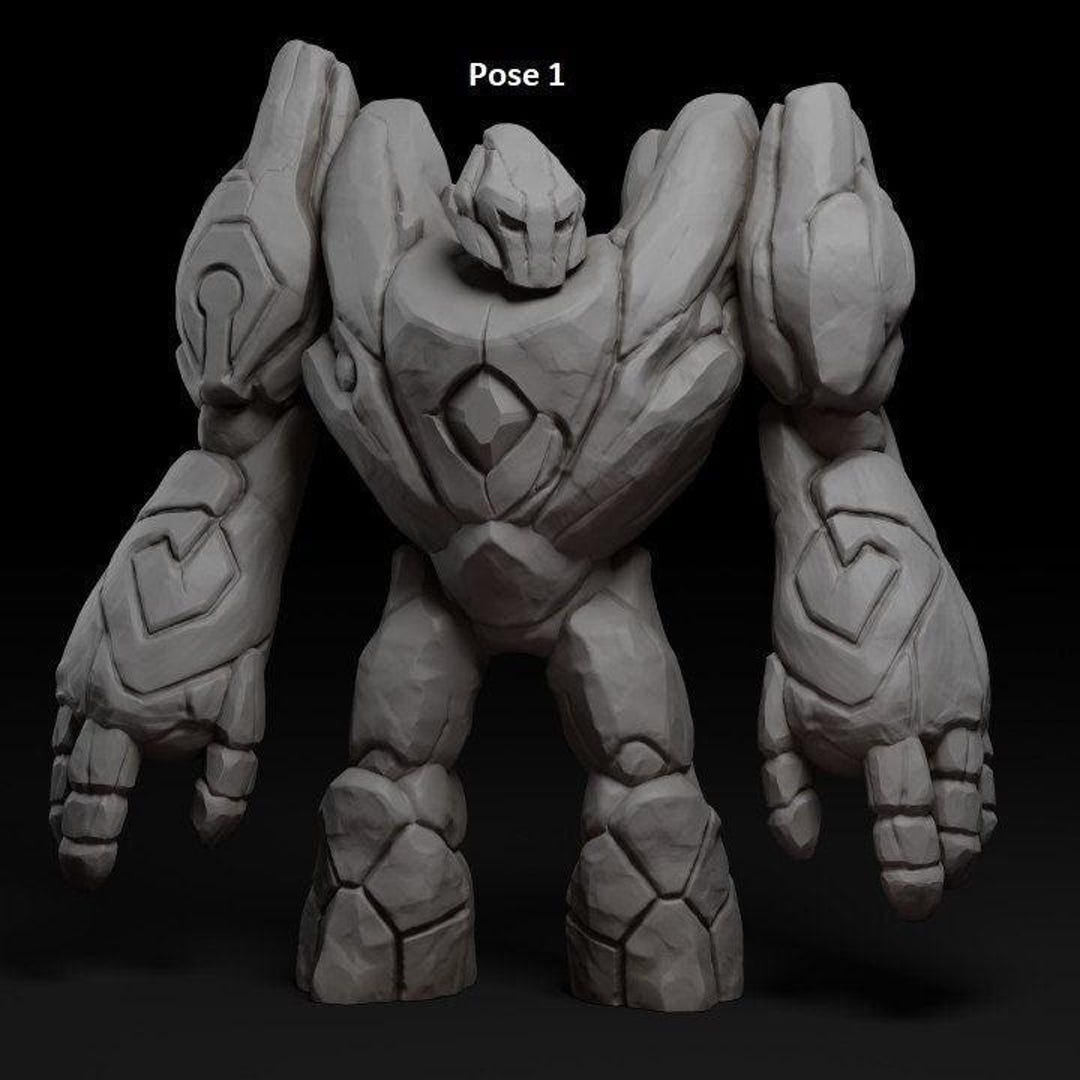 Stone Golem/stone Guardian/earth Elemental - Tabletop Terrain