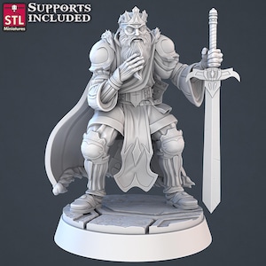 Set di miniature della Corte Reale / Sala del Trono / Regalità / Set di Nobili/Nobildonne / Guardia / Cavaliere / Terreno da tavolo 5e/DnD/Miniature/Pathfinder