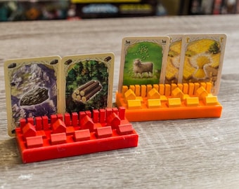 Compañero del colono - Organizador de piezas/portatarjetas de Catán - Organizador de juegos de mesa - Portatarjetas de juegos de mesa - Portafichas de juegos de mesa