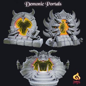 Dämonisches Portal/Höllenportal/Teleport/Portal Miniatur - Tabletop Gelände | Dungeons and Dragons | Rollenspiel | Halt | Portale von Atarien