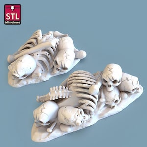 Bone Piles | Coffins | Death Marker | Bone Markers | Tabletop Terrain | Scatter Terrain| Miniatures Terrain | Dungeons and Dragons | RPG