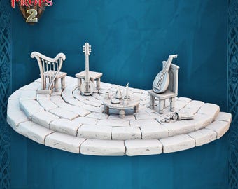 Tavern Entertainment Pack – Modular Stage & Performance Set | Board Game Boss Tavern System (32mm)
