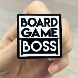 Board Game Boss Hard Enamel Pin | Board Game Pin | Best Board Gamer | Best Gamer | Champion Board Gamer Trophy | Board Game Trophy